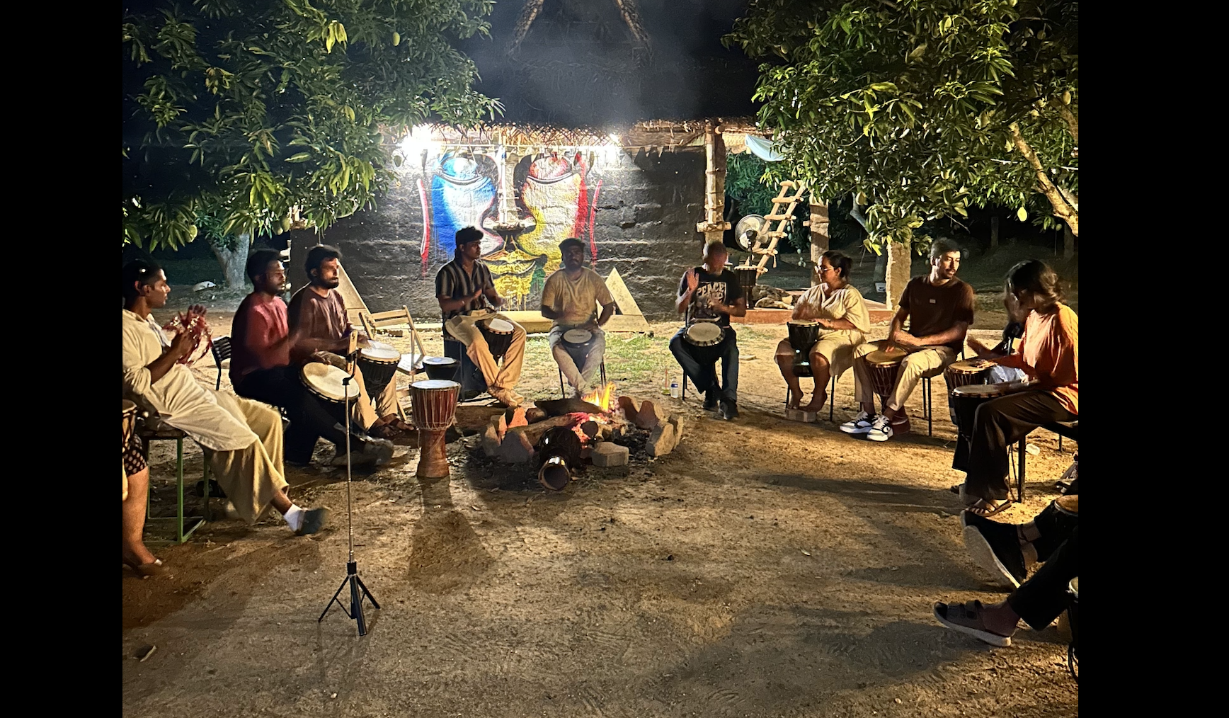 Drum circle gathering